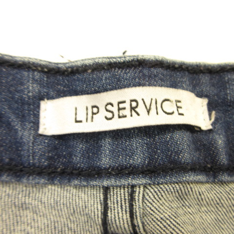 リップサービス LIP SERVICE デニムパンツ ジーンズ ダメージ アンクル ストレッチ 紺 M *T406 レディース_画像3