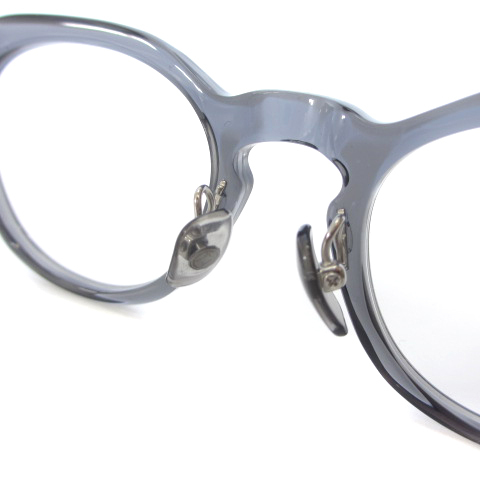 未使用品 フォーナインズ 999.9 NP-157 メガネ めがね 眼鏡 クリスタルスモーク ウェリントン 度なし 47□21 グレー メンズ_画像5