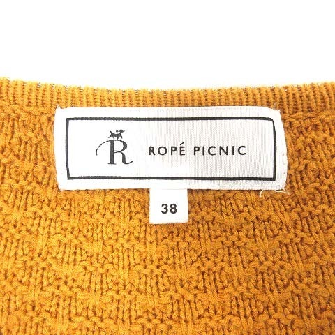 ロペピクニック ROPE Picnic ニット カットソー クルーネック 長袖 38 オレンジ マスタード /YK ■MO レディース_画像6