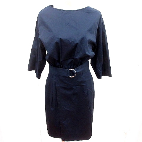  Rouge Phonce Rouge Fonce One-piece A line long long sleeve waist Mark 38 navy blue navy /RT lady's 