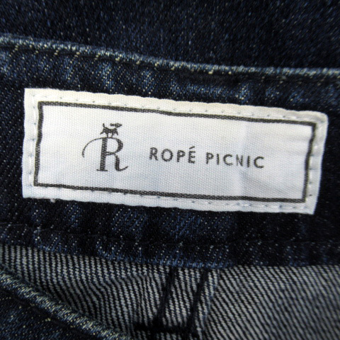 ロペピクニック ROPE Picnic デニムパンツ ジーンズ ワイドパンツ ロング丈 36 紺 ネイビー /SY14 レディース_画像3