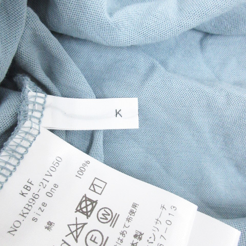  Kei Be efKBF Urban Research блуза cut and sewn длинный рукав лодка шея прозрачный одноцветный F бледно-голубой голубой /FF28 женский 