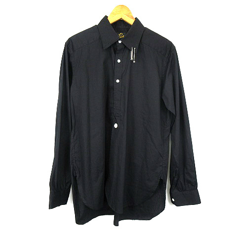 ニードルス ニードルズ Needles Pinhole Regular Collar EDW Shirt LQ205 長袖 コットンシャツ 黒 ブラック S メンズ