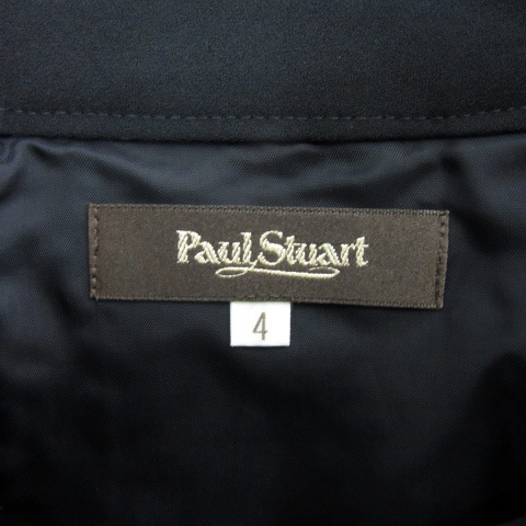 未使用品 ポールスチュアート PAUL STUART 台形スカート ひざ丈 ボーダー柄 ツイード 4 マルチカラー 黒 ブラック /YS6 レディース_画像4