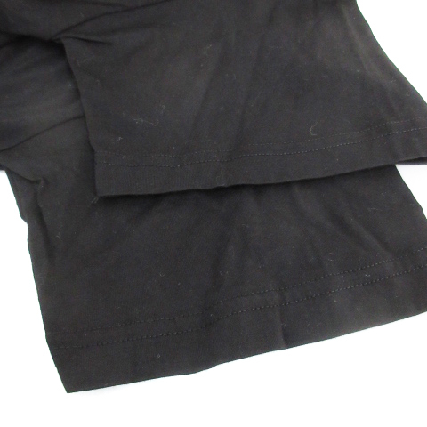 B&Y ユナイテッドアローズ ビューティー&ユース Tシャツ カットソー 半袖 ラウンドネック 無地 F 黒 ブラック /FF50 レディース_画像4