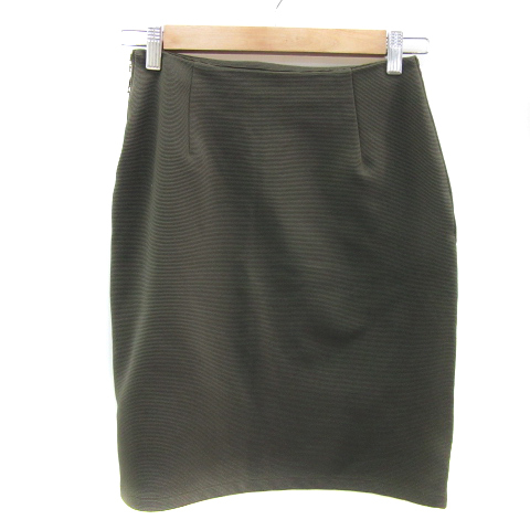  emo daEMODA tight skirt knee height plain M moss green /YS13 lady's 