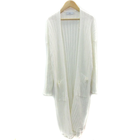  azur bai Moussy AZUL by moussy cardigan long height front opening F white /YM21 #MO lady's 