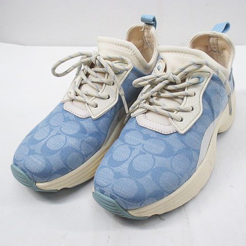 最前線の コーチ レディース 23.0cm ライトブルー Chambray スニーカー