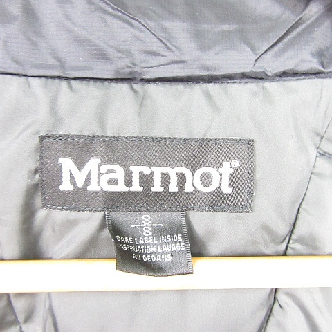 マーモット MARMOT ダウン ジャケット S ブラック ロゴ 刺繍 kz6085 レディース_画像6