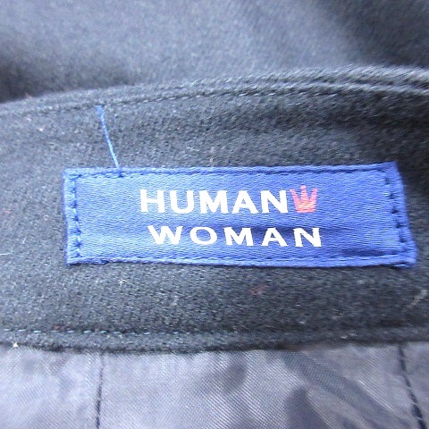 ヒューマンウーマン HUMAN WOMAN ガウチョパンツ ウール M 紺 ネイビー /AU レディース_画像5