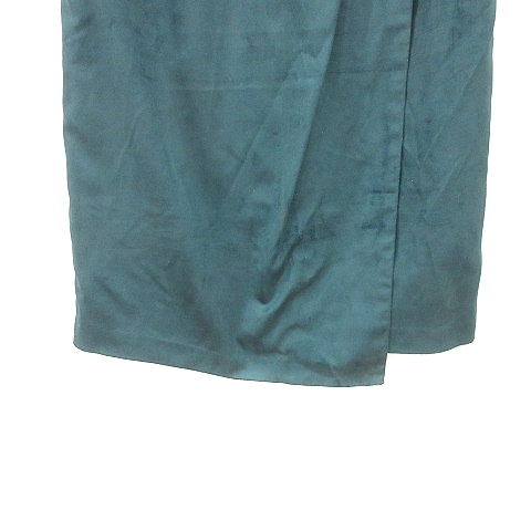 クリアインプレッション CLEAR IMPRESSION タイトスカート ひざ丈 フェイクスエード 2 青緑 グリーン /MN レディース_画像4