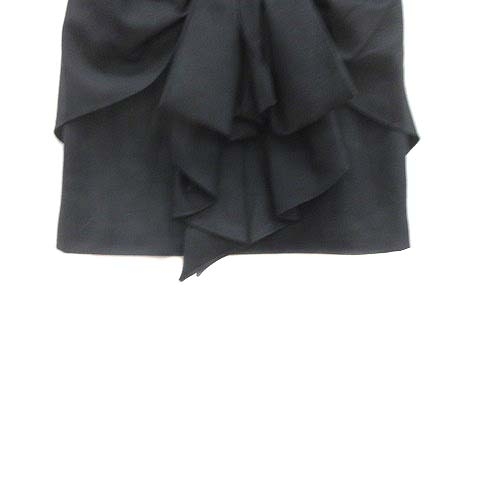 未使用品 ティビ tibi 台形スカート ミニ フリル 0 黒 ブラック /YK レディース_画像3