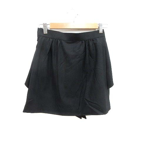 未使用品 ティビ tibi 台形スカート ミニ フリル 0 黒 ブラック /YK レディース_画像4