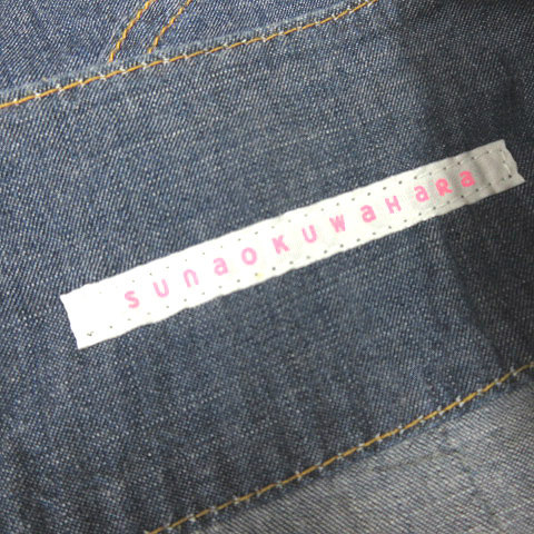  Sunao Kuwahara sunao kuwahara pin tuck stitch Mini Denim skirt indigo M lady's 