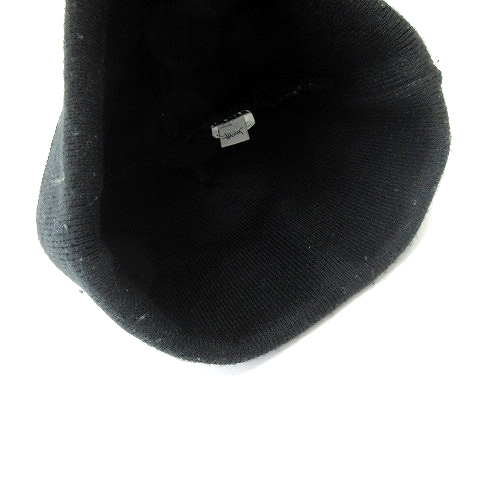 ステューシー STUSSY ニットキャップ 帽子 ボンボン ロゴ 黒 ブラック パープル ■GY09 メンズ_画像5