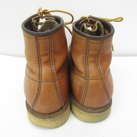 REDWING 80s 875 アイリッシュセッター ブーツ 旧犬タグ ヴィンテージ クラシック モック USA製 茶 オロラセット 7D 25cm相当 STK_画像3