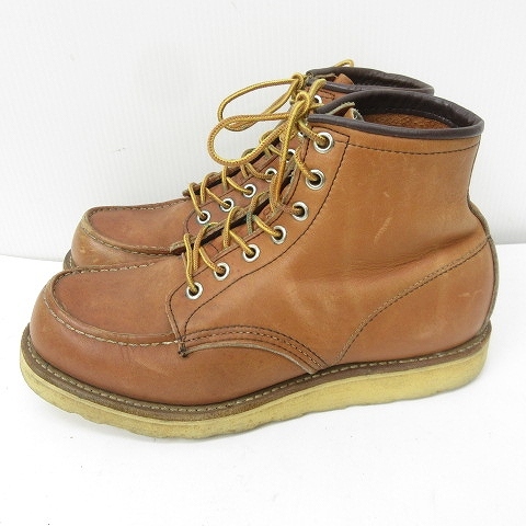 REDWING 80s 875 アイリッシュセッター ブーツ 旧犬タグ ヴィンテージ クラシック モック USA製 茶 オロラセット 7D 25cm相当 STK_画像2