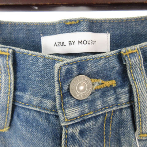 未使用品 アズールバイマウジー AZUL by moussy デニムパンツ ジーンズ Ｇパン パッチデザイン インディゴブルー 251ASS11-3092 ボトムス_画像4