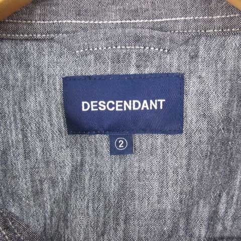 ディセンダント DESCENDANT 22SS NOFOLK CHAMBRAY LS SHIRT 221WVDS-SHM04 長袖 ダンガリー シャツ シャンブレー 黒 ブラック 2 メンズ_画像4