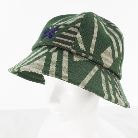 未使用品 ニードルス ニードルズ Needles Bermuda Hat バミューダ ハット バケット 帽子 総柄 NS056 グリーン 緑 パープル メンズ