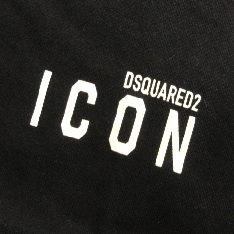 ディースクエアード DSQUARED2 21SS ICON Tシャツ 半袖 プリント S79GC0010 ブラック M メンズ_画像6