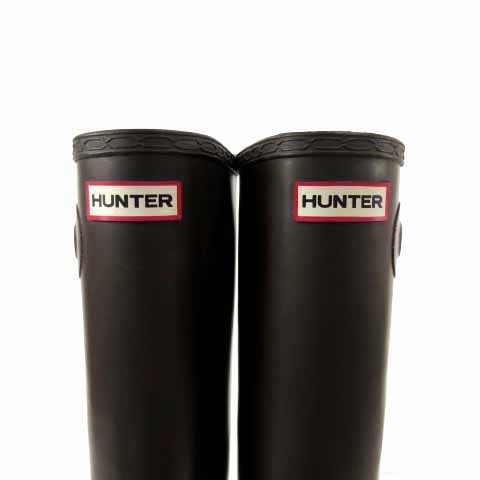 ハンター HUNTER レインブーツ ロングブーツ ブーツ ロゴ ブラウン系 茶系 UK6 レディース_画像3