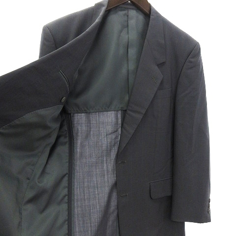 ミユキ MIYUKI スーツ セットアップ テーラードジャケット シングル 2B パンツ スラックス ストライプ グレー 96AB5 M相当 ■SM1 メンズ_画像3