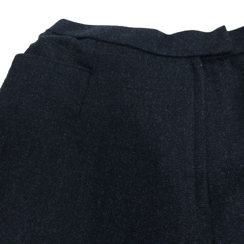  Leilian Leilian pants te sill straw naTessil strona Italy made cloth strut waist rubber made in Japan wool . navy navy blue 9