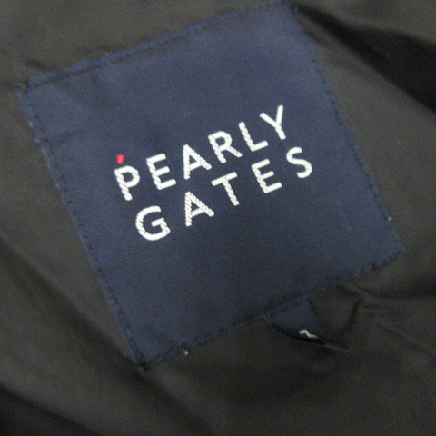 パーリーゲイツ PEARLY GATES ナイロン トップス カットソー ゴルフウェア 黒 ブラック 3 メンズ レディース_画像3