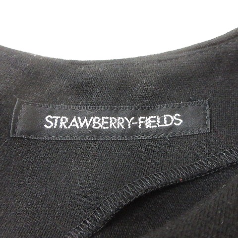 ストロベリーフィールズ STRAWBERRY-FIELDS ワンピース ミニ 長袖 黒 ブラック ベージュ /MN レディース_画像5