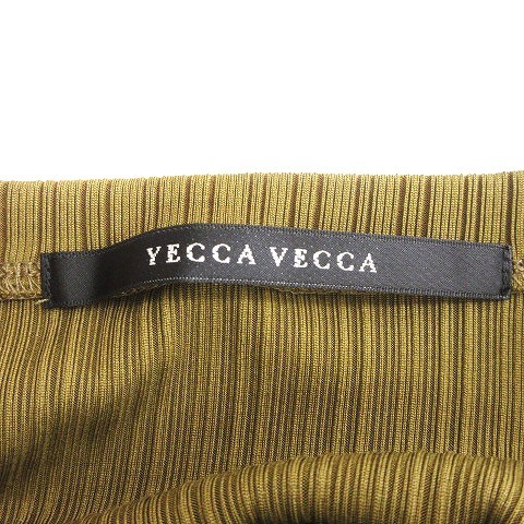 イェッカヴェッカ YECCA VECCA 美品 ロングワンピース ノースリーブ リブ ストレッチ カーキ F レディース_画像7