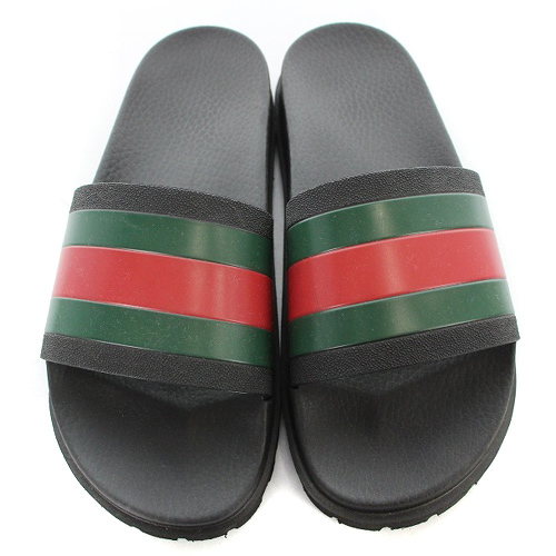 グッチ GUCCI シェリーライン スライドサンダル ミュール 8 27cm 黒 ブラック 429469 /SR3 メンズ_画像3