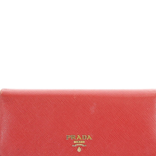 プラダ PRADA ペタロ サフィアーノ レザー 長財布 カードケース付き ロゴ 赤 レッド 1MH132 QWA /SR23 ■OH レディース_画像4