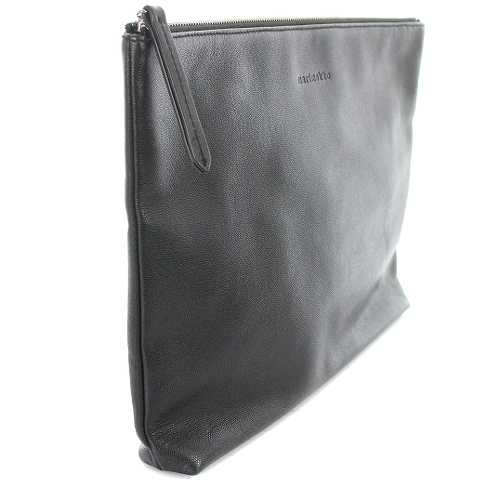  Marimekko marimekko клатч ручная сумочка кожа Logo чёрный черный /SR7 женский 