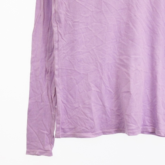 The Elder Statesman Tシャツ 長袖 無地 クルーネック USA製 コットン ピンク XS トップス ■GY06 メンズ_画像3