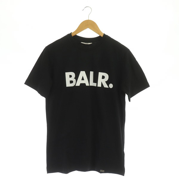 未使用品 ボーラー BALR. Tシャツ 半袖 クルーネック ロゴプリント S 黒 ブラック /MY ■GY20 メンズ