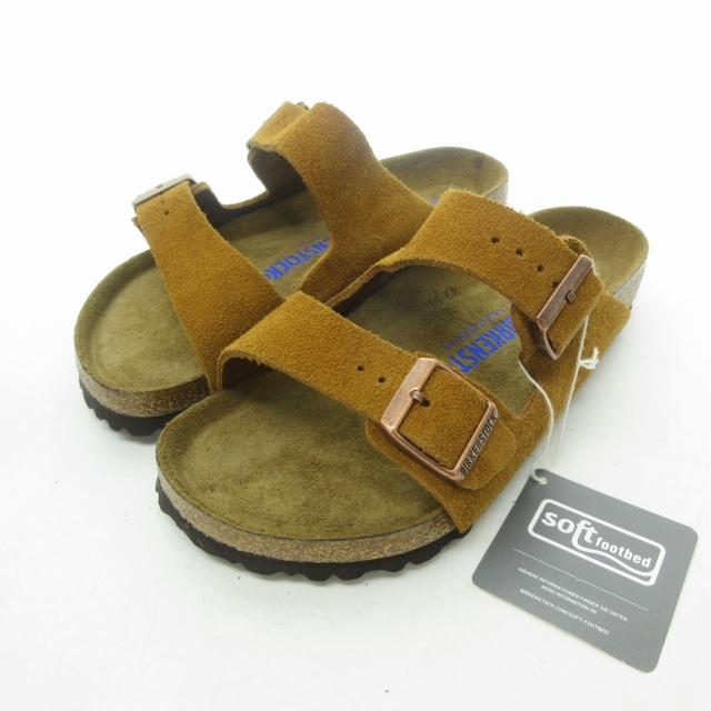 未使用品 ビルケンシュトック BIRKENSTOCK アリゾナ Arizona スエード コンフォートサンダル 茶 ブラウン 23cm 0826 レディース