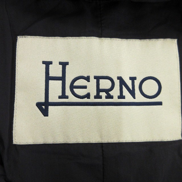 ヘルノ HERNO マオカラー ダウン コート ジャケット ブルゾン スタンドカラー スリムシルエット 38 黒 ブラック レディース_画像9
