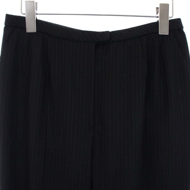  Leilian Leilian slacks pants wide stripe wool cashmere .13 XL black black /DK lady's 