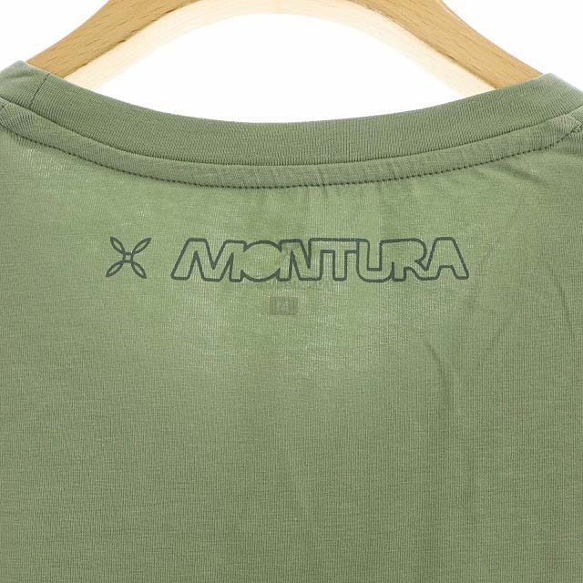 monchulaMONTURA short sleeves T-shirt cut and sewn M khaki /HK #OS lady's 