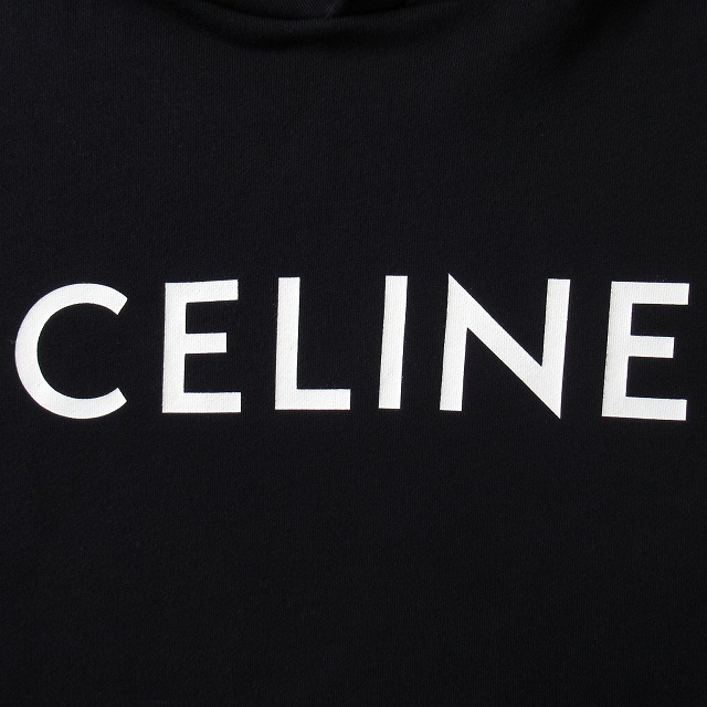 美品 セリーヌ CELINE by Hedi Slimane ルーズスウェットシャツ プルオーバー パーカー カットソー 長袖 ロゴ エディ期 2Y321670Q M_画像4