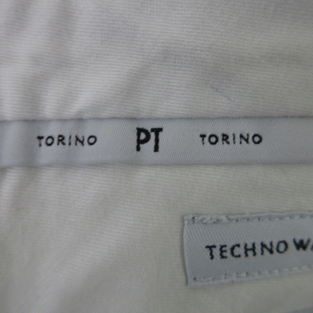 PT TORINO 近年 テクノウォッシャブルウール スラックス テーパードパンツ ストレート グレー 48 約L 0911 メンズ_画像5