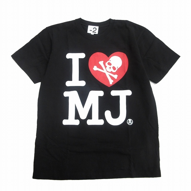 美品 マスターマインド mastermind JAPAN ファイナルカウントダウン FINAL COUNT DOWN スカル プリント Tシャツ ハート M ブラック メンズ