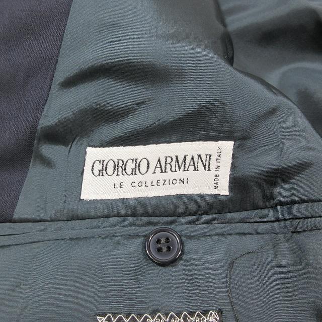 ジョルジオアルマーニ GIORGIO ARMANI スーツ セットアップ テーラードジャケット ダブルブレスト ブレザー 2タック テーパードパンツ スラ_画像7