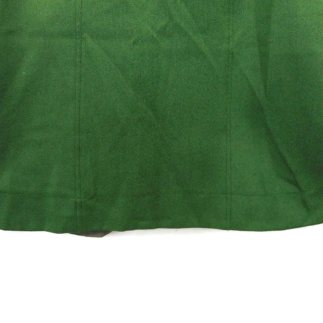 リランドチュール Rirandture スカート フレア ひざ丈 タック 飾りボタン バックジップ 1 緑 グリーン /NT14 レディース_画像5