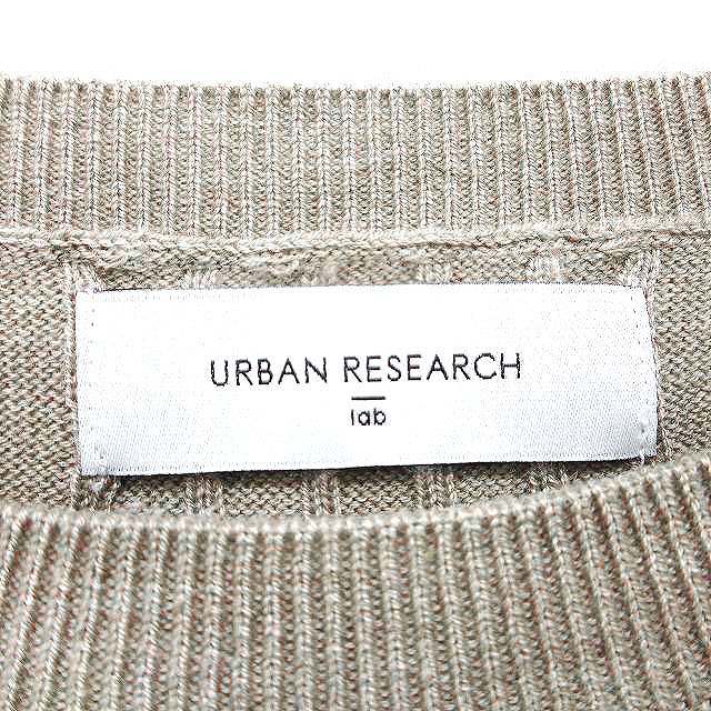 アーバンリサーチ URBAN RESEARCH ニット セーター リブ クルーネック ハイゲージ 長袖 F ライトブラウン /NT30 レディース_画像3