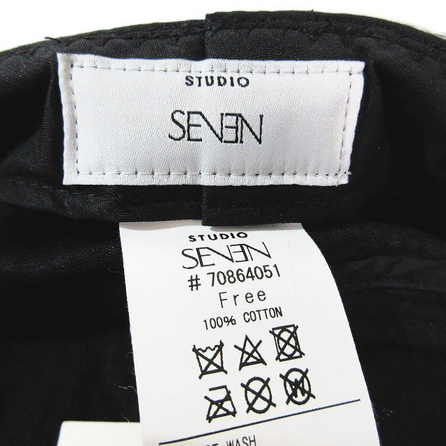 未使用品 スタジオセブン STUDIO SEVEN チェック バケットハット 帽子 ワッペン HONESTBOY ワンポイント ブラック ホワイト メンズ レディ_画像5