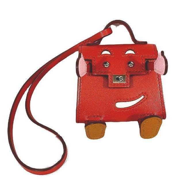 未使用品 エルメス HERMES ケリー ドール バッグチャーム タデラクト 082655CK サンギンヌ×ローズサクラ×キャラメル×ナタ_画像1