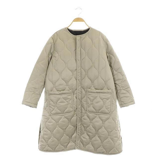  traditional weather wear ARKLEY LONG arc Lee long coat outer quilting cotton inside 34 beige lady's 