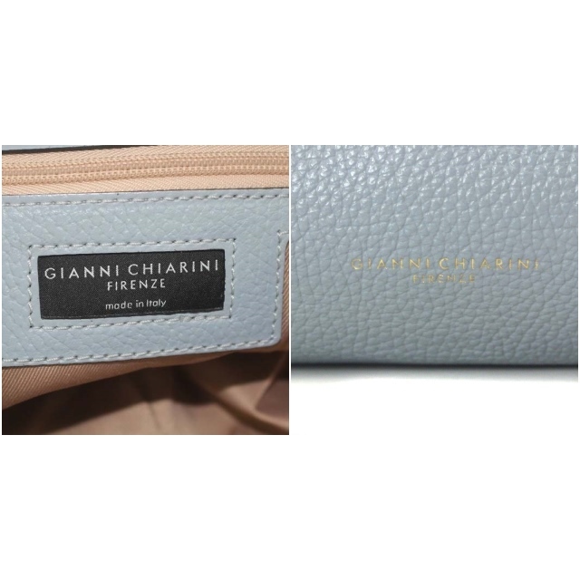 ジャンニキャリーニ GUM gianni chiarini ハンドバッグ ショルダーバッグ 2way 斜め掛け レザー 水色 ブルー /YO20 レディース_画像3